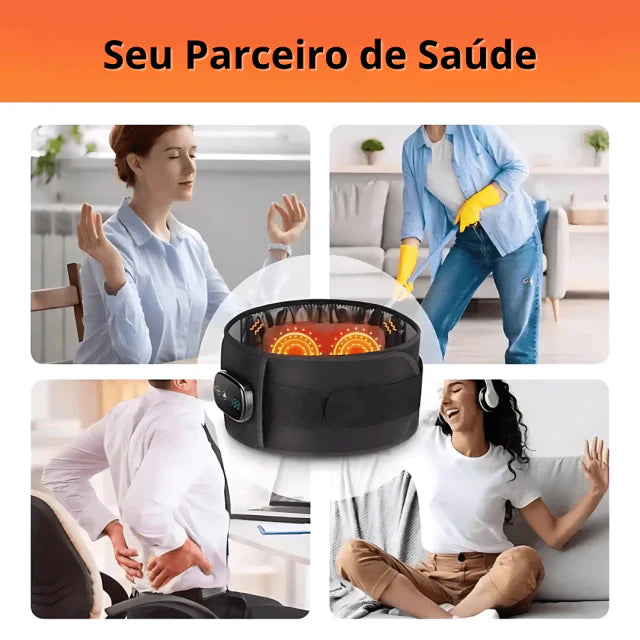Cinta Massageadora com Aquecimento Lombar e Ciático