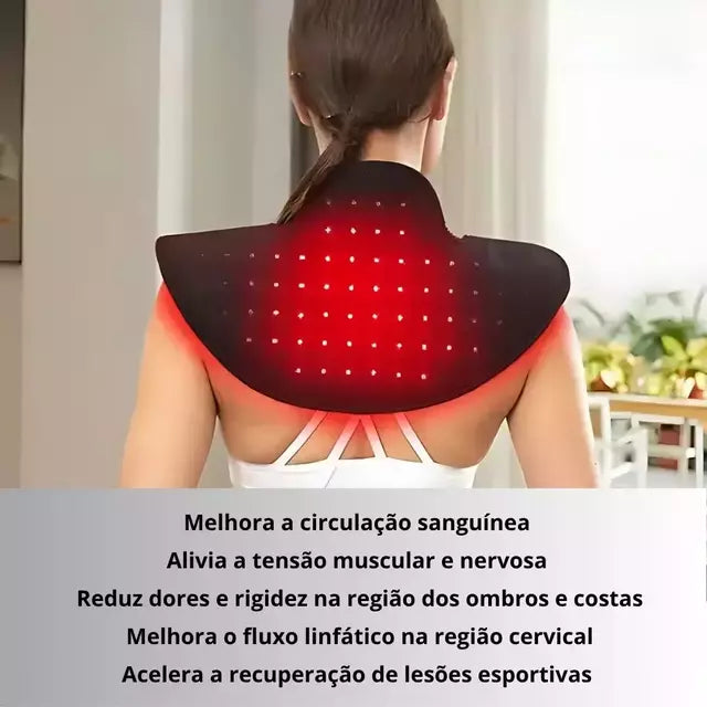 Manta Terapêutica Infravermelho Para Dor Nos Ombros E Cervical