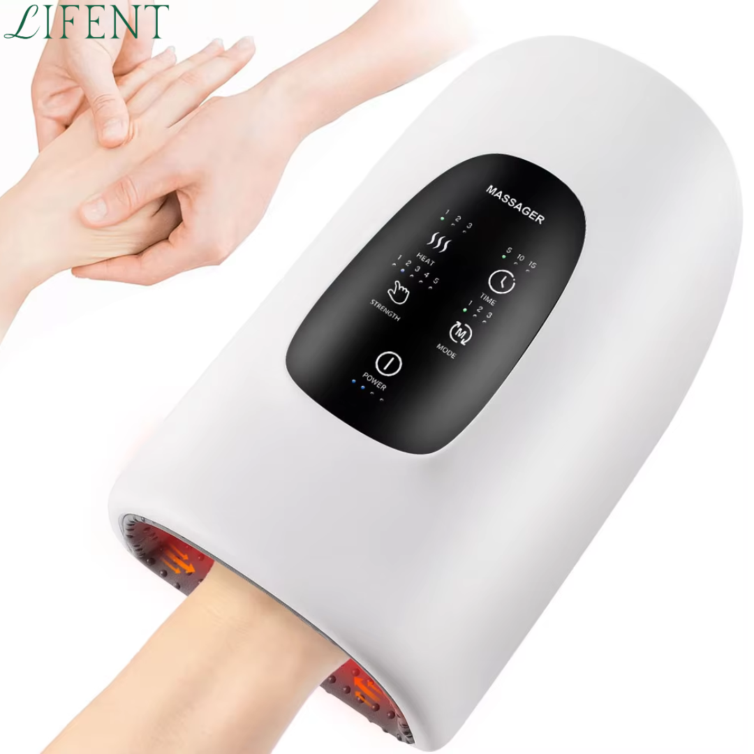 Massageador de Mãos para Dores e Artrite com Aquecimento