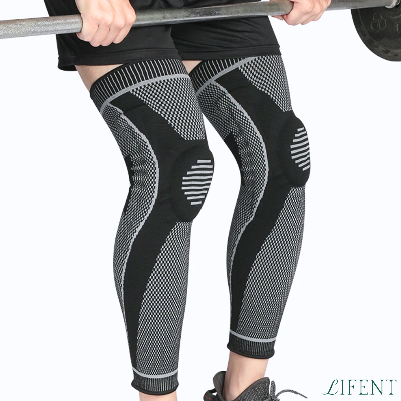 Joelheira Longa de Compressão com Proteção de Ligamento e Patela