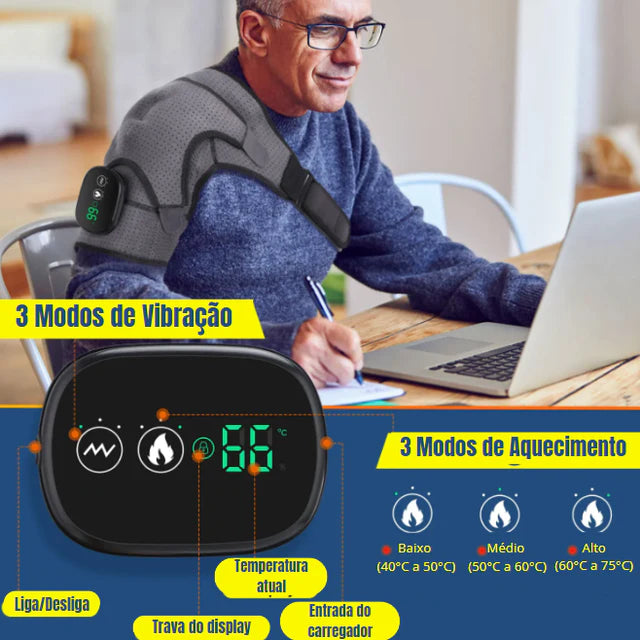 Ombreira Ortopédica Massageadora Com Aquecimento
