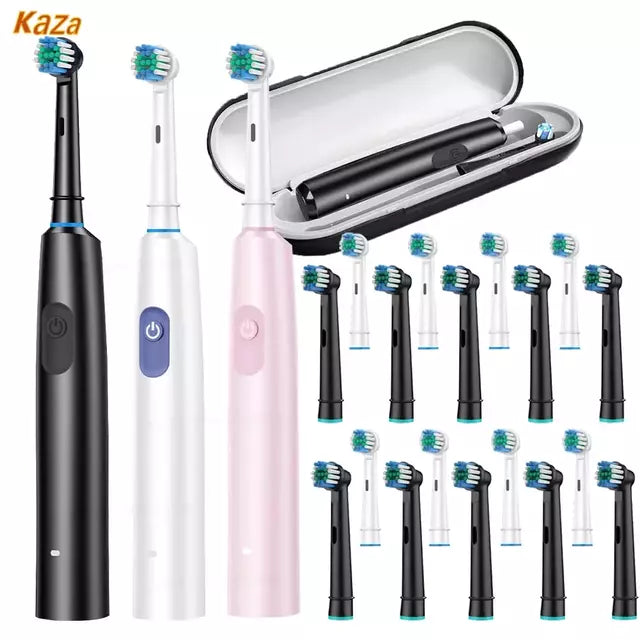 Escova De Dente Elétrica Rotativa Recarregável