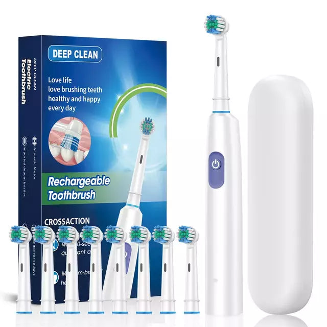 Escova De Dente Elétrica Rotativa Recarregável