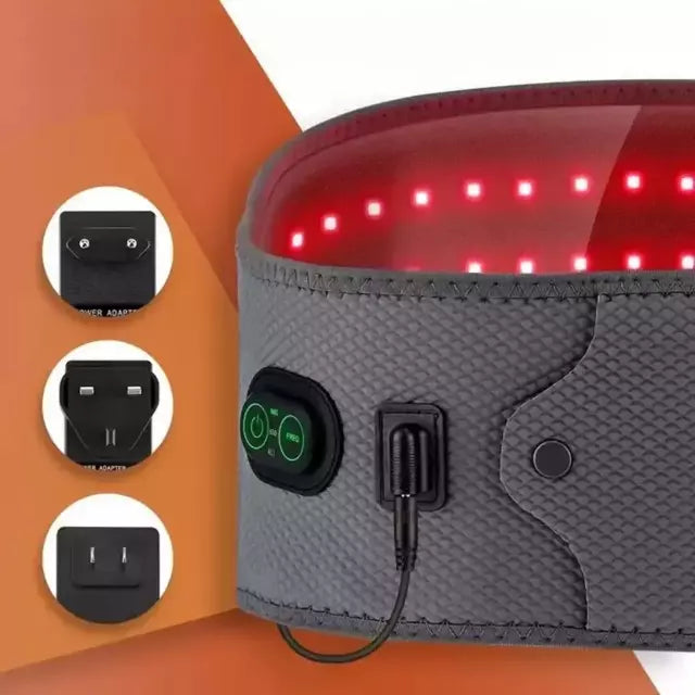Cinta De Massagem E Luz Infravermelha Para Dor Lombar