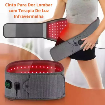 Cinta De Massagem E Luz Infravermelha Para Dor Lombar