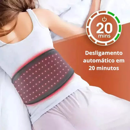 Cinta De Massagem E Luz Infravermelha Para Dor Lombar