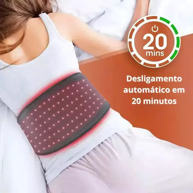 Cinta De Massagem E Luz Infravermelha Para Dor Lombar