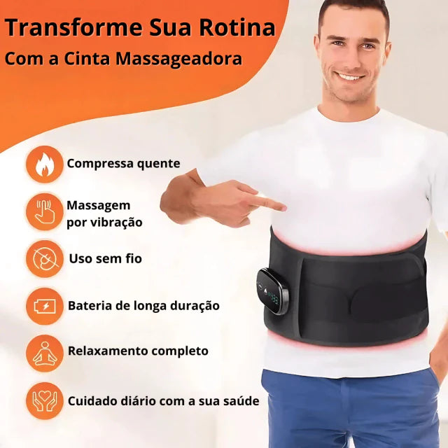 Cinta Massageadora com Aquecimento Lombar e Ciático