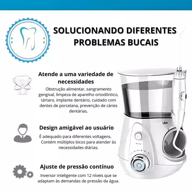 irrigador dental profissional waterpulse 2.0