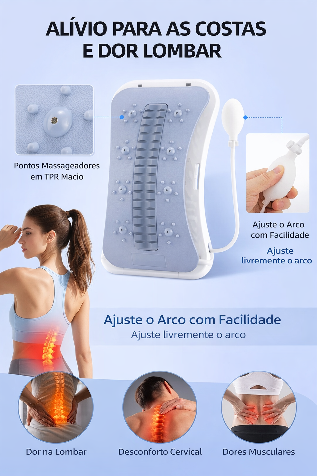 Alongador e Descompressor Lombar Ajustável