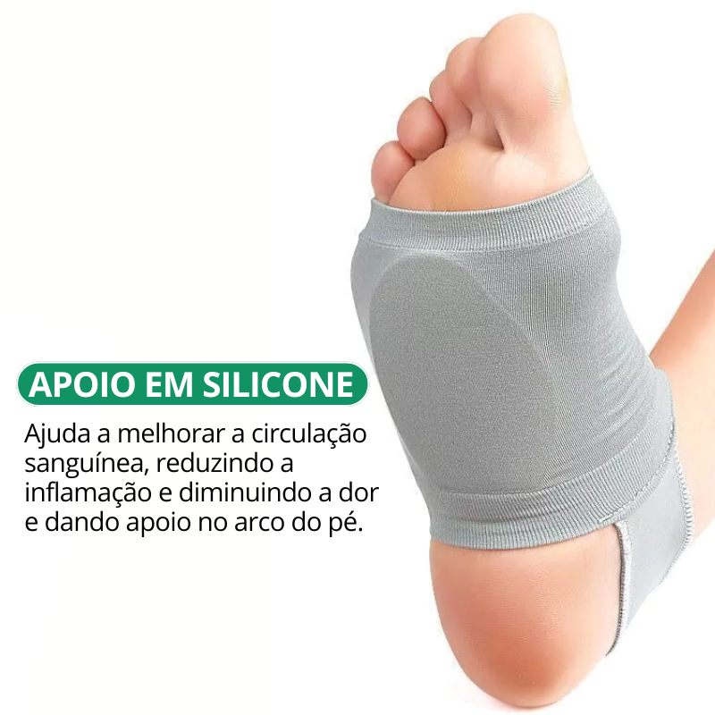 Meia Silicon para Fascite Plantar - (Dois pares)