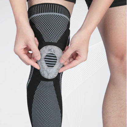 Joelheira Longa de Compressão com Proteção de Ligamento e Patela