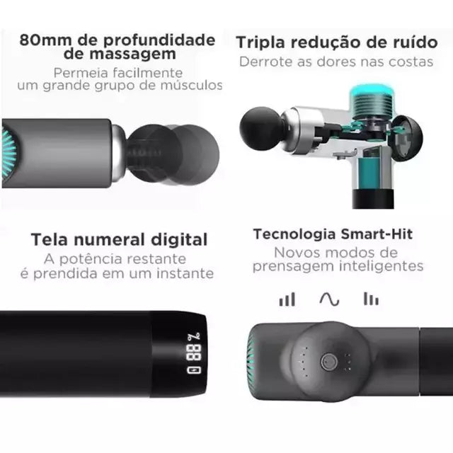 Pistola De Massagem Profissional Multiuso