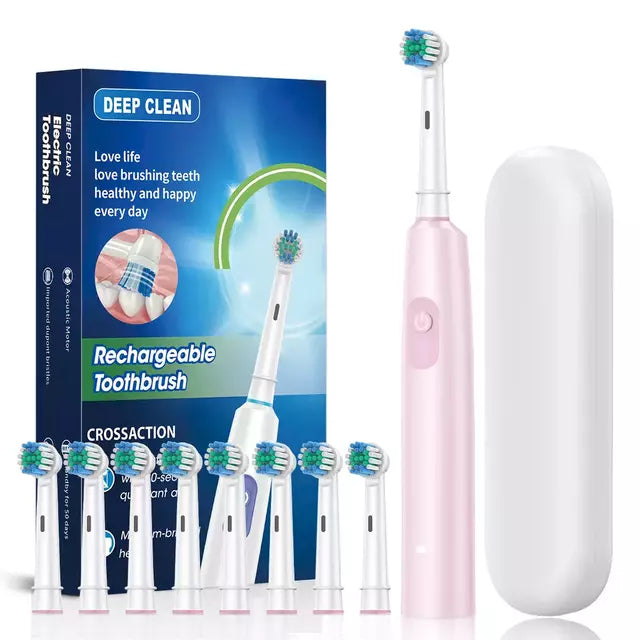 Escova De Dente Elétrica Rotativa Recarregável